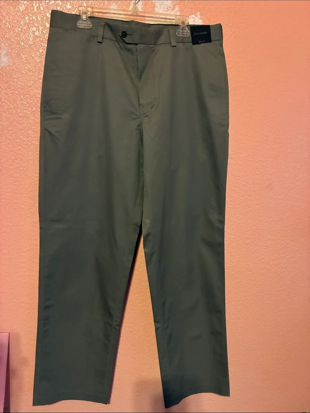 John W. Nordstrom Men's Wide-Leg Casual Pants — Olives Green